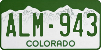 CO license plate ALM943