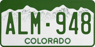 CO license plate ALM948