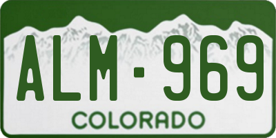 CO license plate ALM969