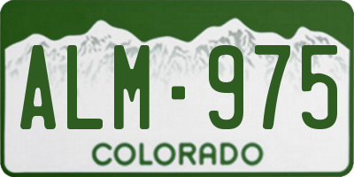 CO license plate ALM975
