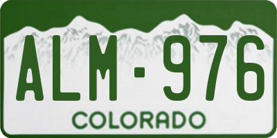 CO license plate ALM976
