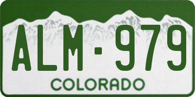 CO license plate ALM979