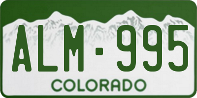 CO license plate ALM995