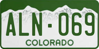 CO license plate ALN069