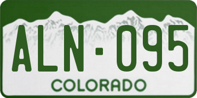 CO license plate ALN095