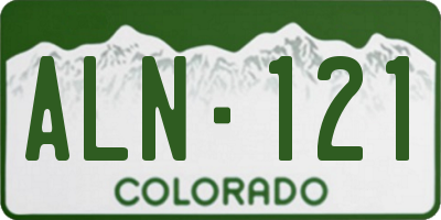 CO license plate ALN121