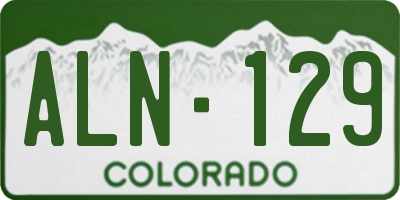 CO license plate ALN129