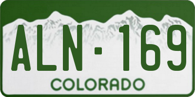 CO license plate ALN169