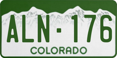 CO license plate ALN176
