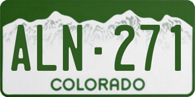 CO license plate ALN271