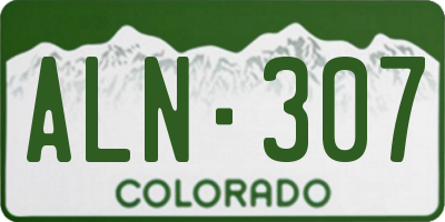 CO license plate ALN307