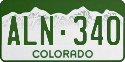 CO license plate ALN340