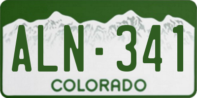 CO license plate ALN341