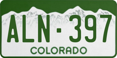 CO license plate ALN397