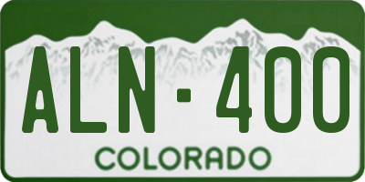 CO license plate ALN400