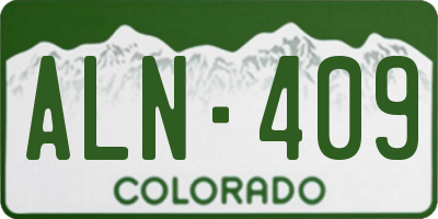 CO license plate ALN409