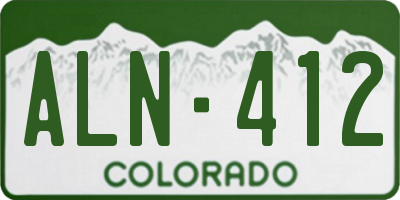 CO license plate ALN412