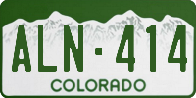CO license plate ALN414