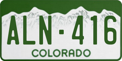 CO license plate ALN416