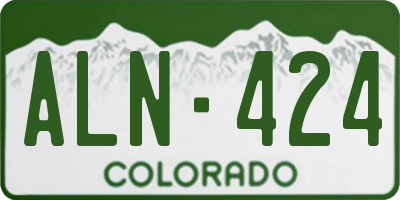 CO license plate ALN424