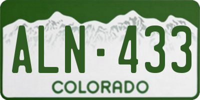CO license plate ALN433