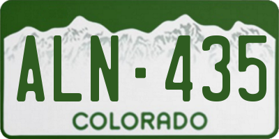 CO license plate ALN435