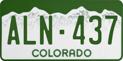 CO license plate ALN437