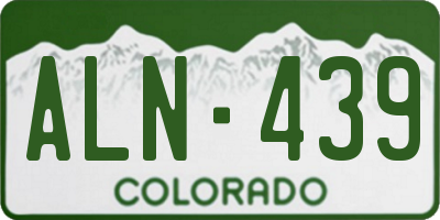 CO license plate ALN439