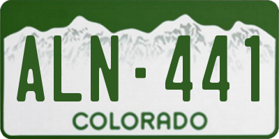 CO license plate ALN441