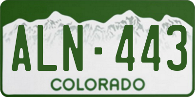 CO license plate ALN443