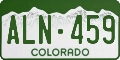CO license plate ALN459