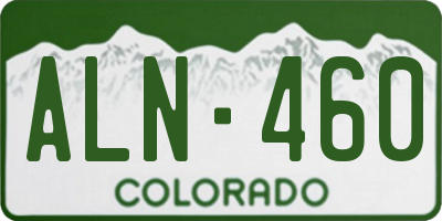 CO license plate ALN460