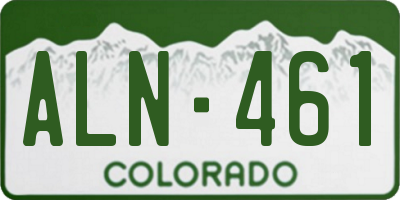 CO license plate ALN461