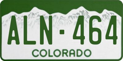 CO license plate ALN464