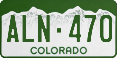 CO license plate ALN470