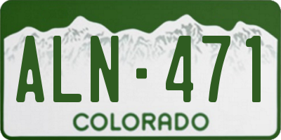 CO license plate ALN471