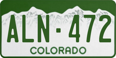 CO license plate ALN472