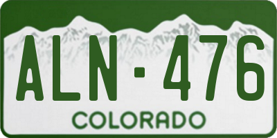 CO license plate ALN476