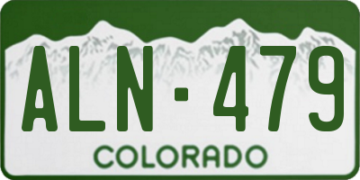 CO license plate ALN479