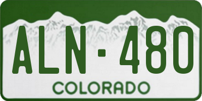 CO license plate ALN480