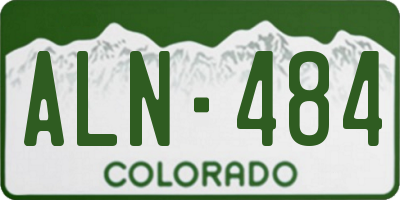 CO license plate ALN484