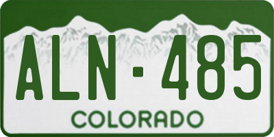 CO license plate ALN485