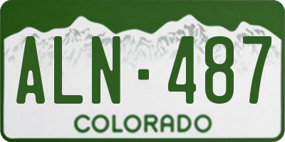 CO license plate ALN487