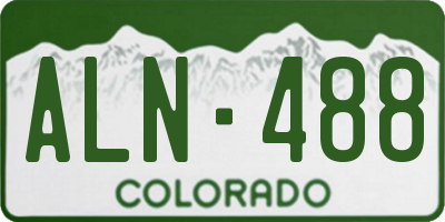 CO license plate ALN488