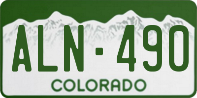 CO license plate ALN490
