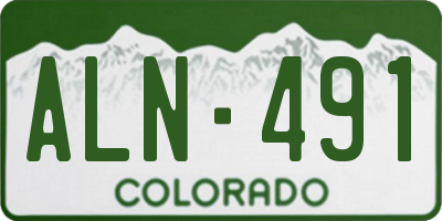 CO license plate ALN491