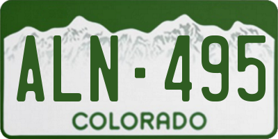 CO license plate ALN495