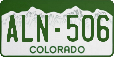 CO license plate ALN506