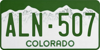 CO license plate ALN507