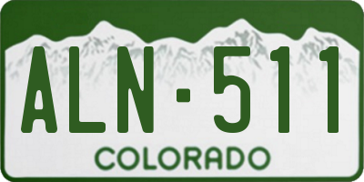 CO license plate ALN511